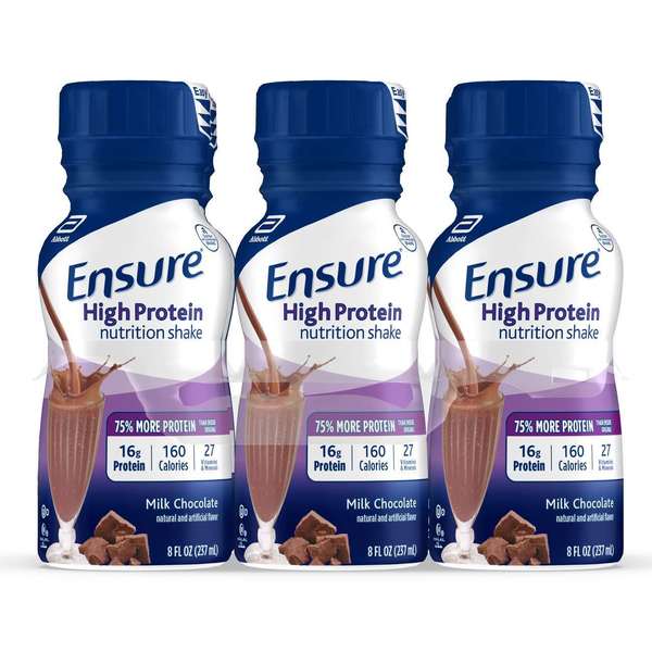 Ensure Ensure High Protein Chocolate 8 oz. Bottle, PK24 64115